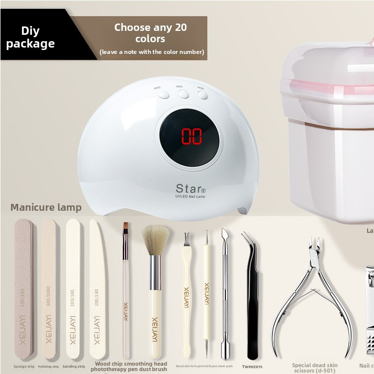 20-Color Professional Nail Art Kit with Storage
