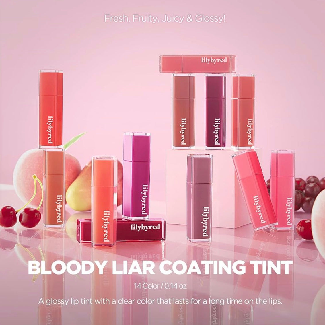 Lilybyred Liar Coating Tint 韓國Lilybyred Bloody liar果汁糖漿唇釉染唇滋潤水潤歞白持久顯色