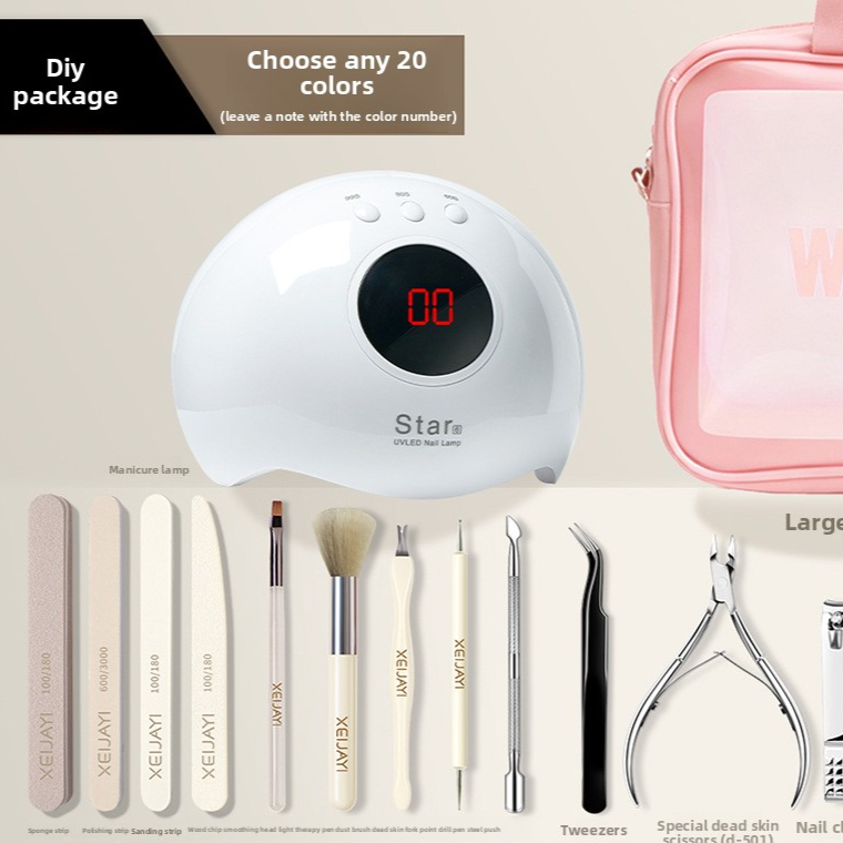 20-Color Professional Nail Art Kit with Storage