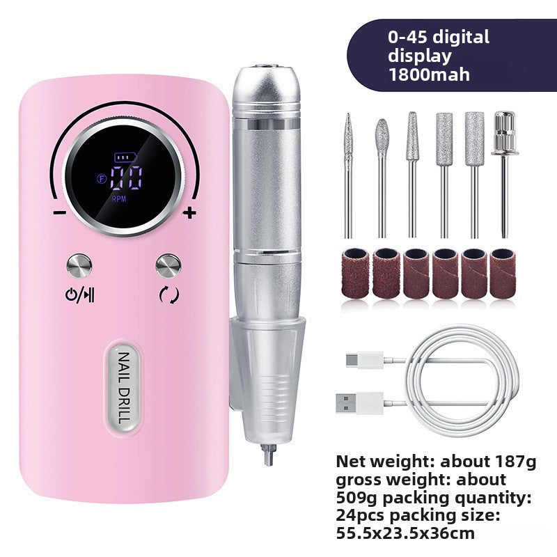 充電式指甲研磨器 45000轉/分鐘 便攜式指甲研磨機